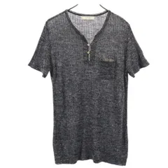 ザラマン 半袖 ヘンリーネック ニット L ブラック系 ZARA MAN メンズ 古着 【231126】