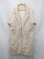 ■ ◎ JUNOAH ジュノア ボタンレス サイドスリット 長袖 ロングコート サイズXL ベージュ レディース P  【1405230012219】のサムネイル