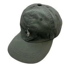 ポロラルフローレン コットン キャップ キッズ 子供用 52cm グレー スナップバック 【フロント デカ刺繍ロゴ 】ワンサイズ サイズ調整可能 帽子 POLO RALPH LAUREN ●FMC116