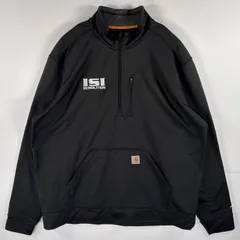 古着 カーハート Carhartt フリーストレーナー ハーフジップ ポケット 大きいサイズ トラックジャケット 2XL  ブラック メンズ