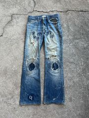 2001AW Number (N)INE STANDARD Grunge Damage Denim ナンバーナイン スタンダード期 名作グランジダメージデニム リペア加工 日本製
