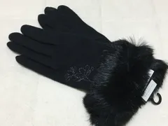 36新品ANTEPRIMAアンテプリマ ラビットファー付手袋ブラック スマホ対応