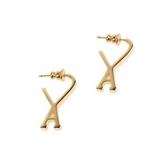 LORO イニシャルピアス K18 m 小文字 美品 - メルカリ