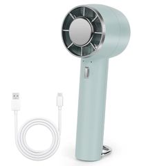 即納：ハンディファン 携帯扇風機 【2025夏新登場 冷却プレート付き 3in1】 卓上扇風機 手持ち ミニ扇風機 超軽量 小型 3段階風力調節 瞬時冷感 1800mAh Type-C対応 持ち運びに便利 オフィス 通勤 スポーツ観戦 花火大会 ギフト プ 1