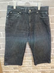 【E4-96】◇ TAKEO KIKUCHI 4サイズ　デニムハーフパンツ　紺色