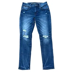 AMERICAN EAGLE SKINNY クラッシュ スキニーデニム ブルー メンズM サイズ29 アメリカンイーグル
