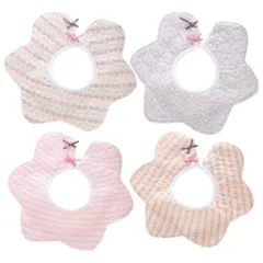 スタイ よだれかけ 赤ちゃん 防水 4枚セット 360度 新生児 おしゃれ ビブ ガーゼ 男の子 女の子 おしゃれ かわいい ベビー コットン 綿100％ お食事エプロン