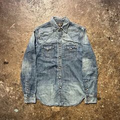 ラルフローレン RRL ダブルアールエル インディゴ Tシャツ - メルカリ