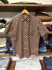90s stussy short sleeve shirt madn in usa