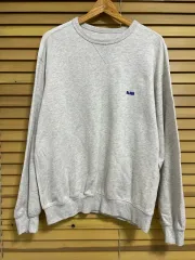 BLUER by ネイマーローディング メンズ メランジュグレー ラウンドスウェットシャツ M