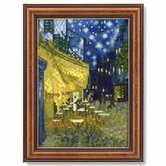 スイス製ゴッホアイリス刺繍額入り