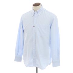 【新品】グランシャツ Glanshirt コットン オックスフォード ボタンダウン カジュアルシャツ ライトブルー【サイズ41】【メンズ】