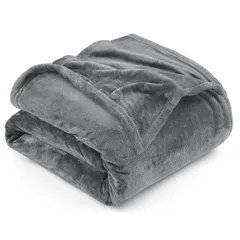 【数量限定】フランネル グレー フランネル キャンプ 大判 四季適用 静電防止 - - ひざ掛け 膝掛け もふもふ 140x200 軽量 マイクロファイバー 洗える ブランケット ブランケット 柔らかい シングル 毛布 夏用