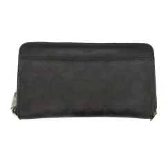 コーチ COACH 長財布 ウォレット 小銭入れ シグネチャー ラウンドファスナー レザー 茶 ブラウン /YS18