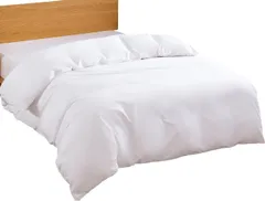 【新品未使用】掛けふとんカバー ダブル 190x210cm 綿100％ 掛け布団用カバー 平織り 布団カバー 防ダニ 抗菌 ホワイト