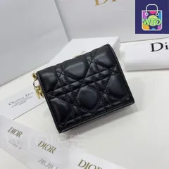 【今日特価】Dior ディオール ミニレディーディオールウォレット 羊皮革にトグルステッチクラシックデザイン