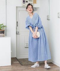 ワンピース レディース 夏 マタニティ 大きいサイズ　体型カバー　ゆったり マキシ丈 着やせ お洒落 ロングワンピース おしゃれ 半袖 カジ