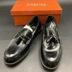 83 良品 HARUTA RanbanMoca ハルタ ランバンモカ タッセルローファー ブラック 革靴 メンズ シューズ 箱付き F118242