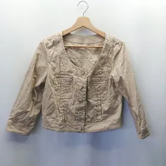 ◇ PEYTON PLACE ペイトンプレイス ノーカラー 長袖 ジャケット サイズ13B ベージュ レディース E  【1405140049275】のサムネイル