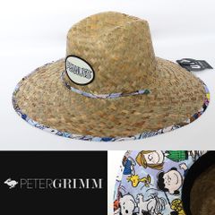 ライフガード ハット 帽子 麦わら Peter Grimm ピーターグリム Kenny Characters ナチュラル PNB4145-NAT ストローハット スヌーピーコラボ