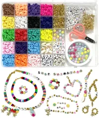 【最短発送】夏休み アクセサリーキット おうち遊び ハンドメイド ママ ビーズキット 趣味 メイキングトイ DIY材料 アクセサリー 手作り で作る カチューシャ クレイビーズ ネックレス ハワイアンビーズ ブレスレット