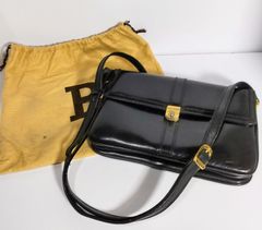 【USED中古品】 BALLY バリー レザー ショルダーバッグ ゴールド金具 ロゴ ターンロック 斜め掛け クロスボディ ブラック 黒 レディース 正規品 フォロー割