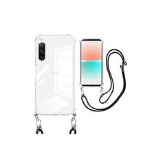 weiaoluo Xperia 10 IV ケース クリア ショルダー SO-52C SOG07 スマホケース 耐衝撃 エクスぺリア 10 IV ケース 対応 カバー ショルダー透明 TPU ック ストラップ付き 斜めがけ 織りストラップ付き 調節可能なシ 0