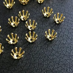 【 4ｇ 8mm 30～40個 】 おしべ 小さな花芯 ビーズキャップ 座金 アクセサリー ピアス ハンドメイド めしべ 花 花素材 花材料 ハンドメイド素材