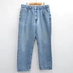 W37/古着 ジーンズ Levis リーバイス 550 メンズ 00s ヒゲ コットン 紺 ネイビー デニム 25may16 中古 ボトムス ジーパン Gパン ロング パ