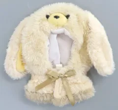 【中古】ぬいぐるみ もこもこフードポンチョ(うさぎ/クリーム) ぬいちゅーむ ぬいぐるみ用衣装