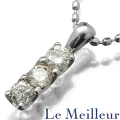 【新品仕上済】 ダイヤモンド プラチナ Pt900 Iラインペンダントネックレス 40.0cm レディース 返品OK