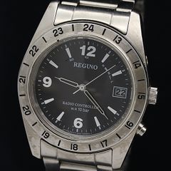 稼働 シチズン レグノ H415-T017274 電波ソーラー ブラック文字