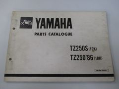 TZ250 TZ250S パーツリスト 1版 ヤマハ 正規 中古 バイク 整備書 英語版 1RK Nv 車検 パーツカタログ 整備書