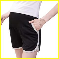 短パン マタニティ 妊娠専用パンツ 調節ベルト付き 妊婦帯 パンツタイプ レディース ショート丈 伸縮性 吸汗速乾 産前 腹帯 しっかり カジュアル 肌触りが良い 夏場に走る用 大きいサイズ