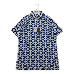 未使用品 メンズ スリクソンbyデサント SRIXON by DESCENTE 半袖ポロシャツ LL 青 ブルー 総柄