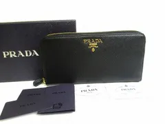 プラダ PRADA サフィアーノ レザー ジップアラウンド長財布 ラウンドファスナー 長財布 メンズ レディース 【未使用保管品】