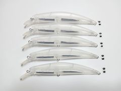 未塗装 本流 大型トラウト シーバス用 シンキングミノー 5個セット 110S 18g イワナ ブラウントラウト シーバス スズキ ヒラスズキ 青物 渓流 ヘビー イトウ ドリーバーデン オショロコマ ブリ カンパチ ヒラマサ サクラマス アメマス ニジマス