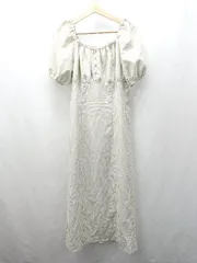 ◇ ⊂ apres jour アプレジュール ギンガムチェック柄 半袖 膝下丈 ワンピース サイズM オリーブ系 レディース E  【1504240029474】