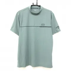 【超美品】キャロウェイ 半袖ハイネックシャツ スモーキーグリーン メンズ 3L ゴルフウェア 2023年モデル　大きいサイズ Callaway