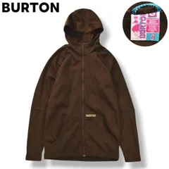 【定番】 バートン BURTON ジップ パーカー トレーナー ジャージ ラグランスリーブ 裏起毛 刺繍 ロゴ S ブラウン アウトドア カジュアル スノー ウェア タウンユース レジャー メンズ