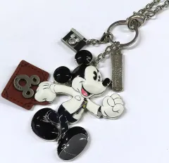 【中古】置物・装飾品 ミッキー(シャツホワイト/バッグパーツ：ブラウン・シルエット/チャーム：カメラ・ホテルロゴ) ラゲッジオーナメント 「ディズニー」 ディズニーアンバサダーホテル宿泊者限定