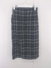 ◇ apres jour アプレジュール チェック 厚手 ガーリー ロング タイト ナロー スカート サイズM ブラック系 レディース E  【1305300010971】
