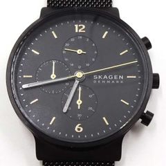 スカーゲン SKAGEN 腕時計 ANCHER SKW6762 クォーツ クロノグラフ 5気圧防水 メッシュストラップブラック  メンズ