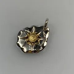 シルバー501 チェーンネックレス　金ホイール付き 65センチ　中古 ホイール付き細角チェーン ※使用感あり 【取扱：名古屋大須店