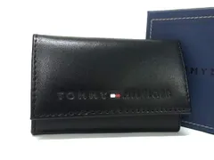■新品■未使用■ TOMMY HILFIGER トミーヒルフィガー レザー 6連 鍵入れ キーケース ブラック系 AY8233