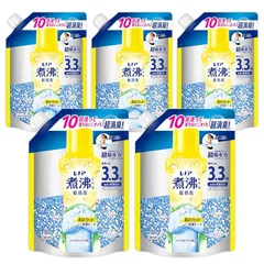即納：レノア 煮沸レベル消臭 抗菌ビーズ 黄ばみブロッカー シトラスホワイト 詰め替え 1,410mL×5袋 [大容量] [ケース品] 柔軟剤と一緒に使って効果長続き 1