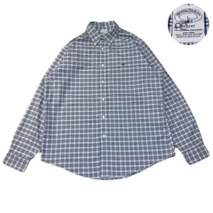 BrooksBrothers ブルックスブラザーズ BDShirt ボタンダウンシャツ CheckPattern チェック柄 REGENT リージェント Embroidery 刺繍ロゴ ワンポイント Cotton コットン Blue ブルー 青 Lのサムネイル