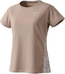 prince(プリンス) レディース テニスウェア ゲームシャツ レディース・ウィメンズ テニスウエア ティーシャツ 吸汗速乾、ベージュ  WF2083-040