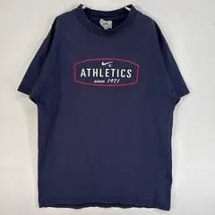 古着 90's/90年代 ナイキ NIKE 半袖Tシャツ ブランド センター ロゴ 肉厚 M  ネイビー 無地 メンズ