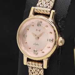 agete アガット ANA限定モデル 腕時計 ラウンド ゴールド 8P ダイヤ